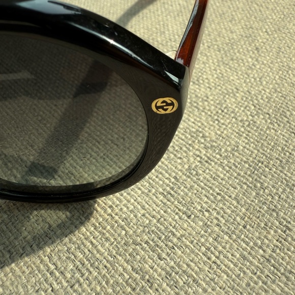 Gucci Black Oval Sunglasses main image 9